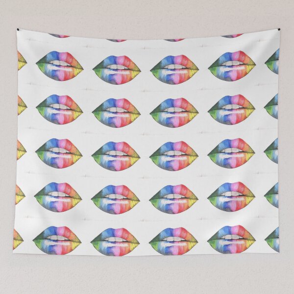 Item preview, beautiful kissable rainbow lips designed and sold by serene-dad.