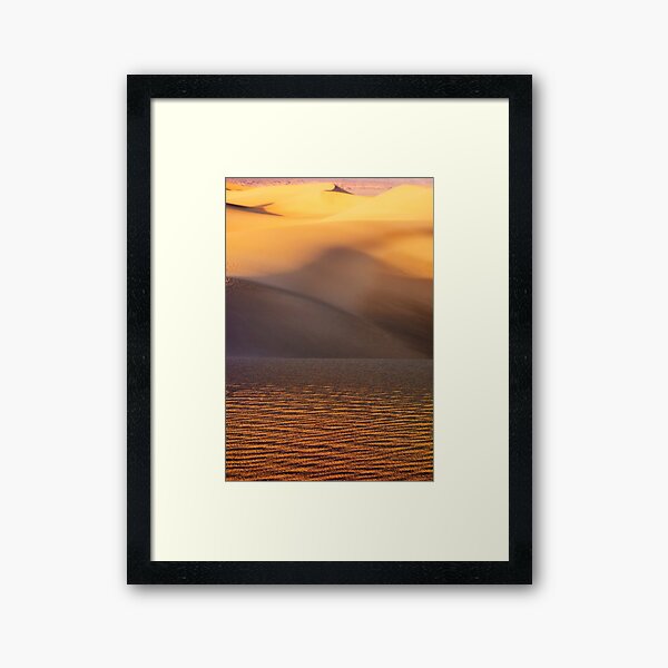 Sunset at Mesquite Flat Sand Dunes Framed Art Print