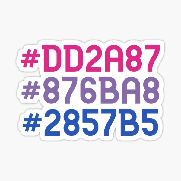 "Bisexual Hex Code Flag" Sticker for Sale by SpookyWoosh | Redbubble