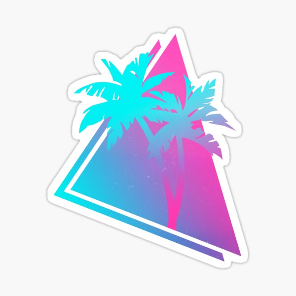 Orange Stripe Palm Tree Sticker – 19th Street Apparel