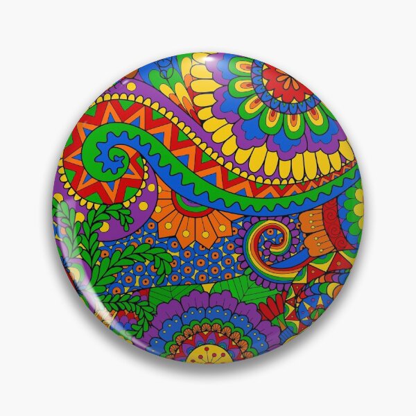 Item preview, Happy Hippy Psychedelic Rainbow Design designed and sold by Alondra.