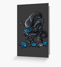 ALIEN EATS ALIEN Greeting Card