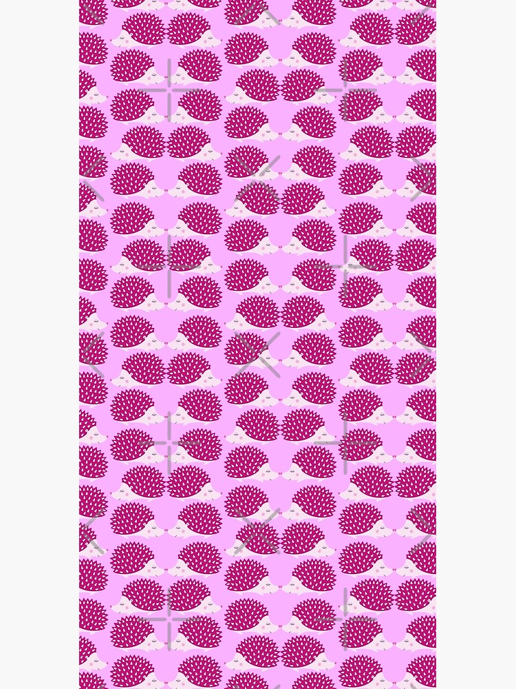 Hedgehog cute pink Pattern pink and deep pink. by ButterflyBe