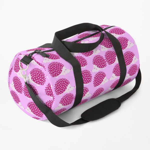 Hedgehog cute pink Pattern pink and deep pink. Duffle Bag