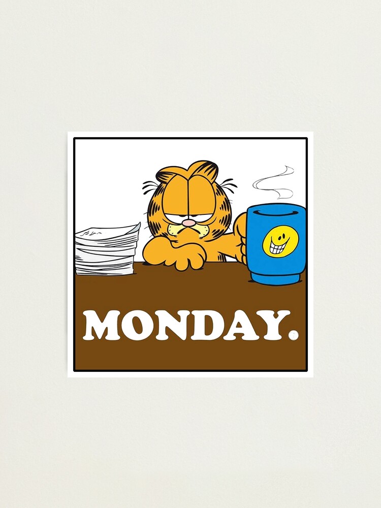 Garfield Ich Hasse Montag Fotodruck Von Boldmanners Redbubble