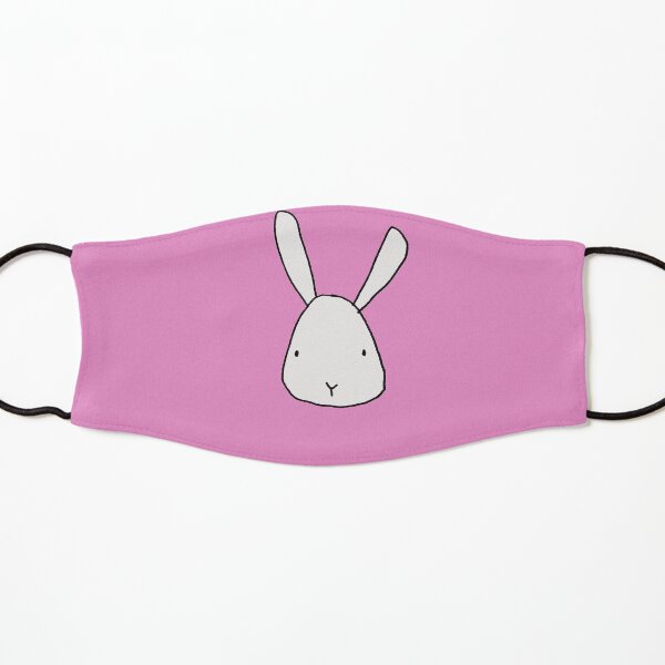 Bunny Face Hand Drawn Animal Art Doodle Kids Mask