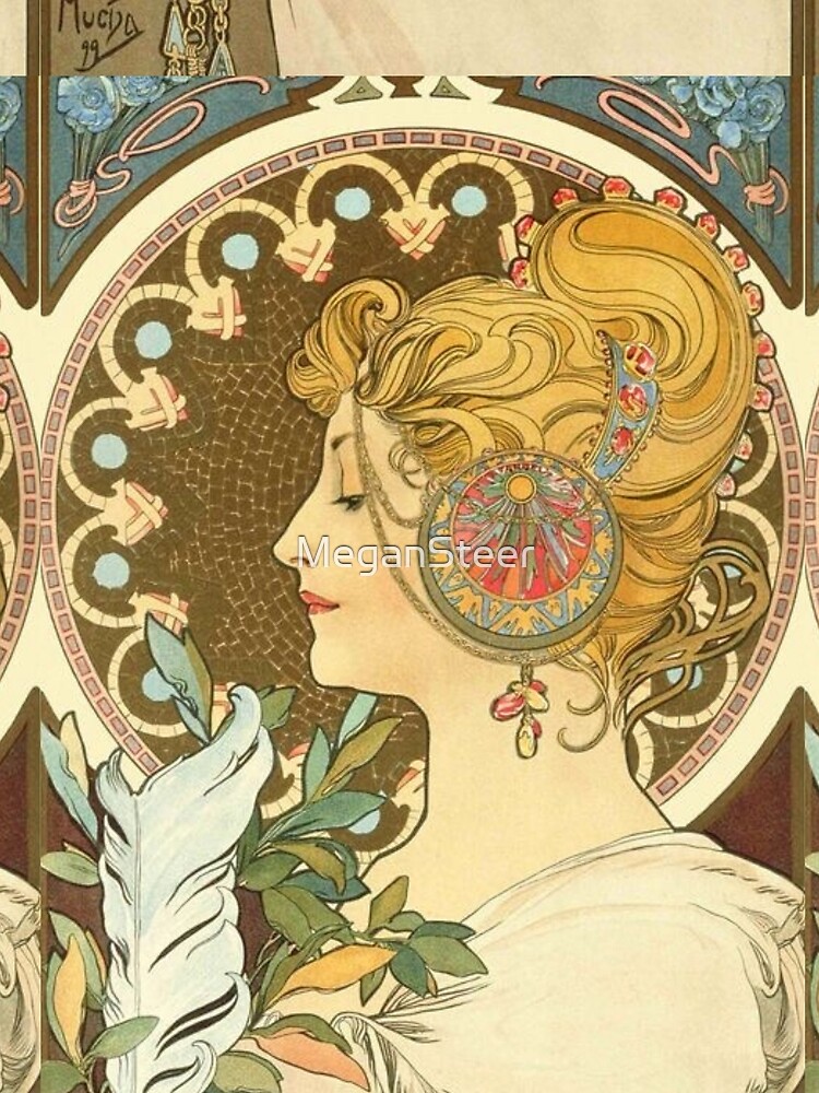 Feather by Alphonse Mucha, 1899 by MeganSteer