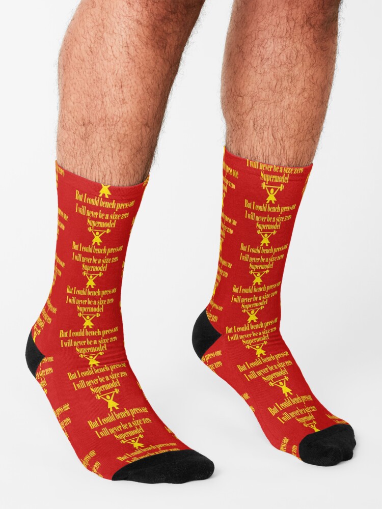 Alternate view of Bench Press a Supermodel in Gold Socks
