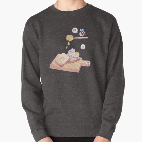 Cat with honey Pullover Sweatshirt