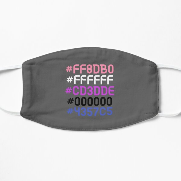 Asexual Hex Code Flag Mask By Spookywoosh Redbubble