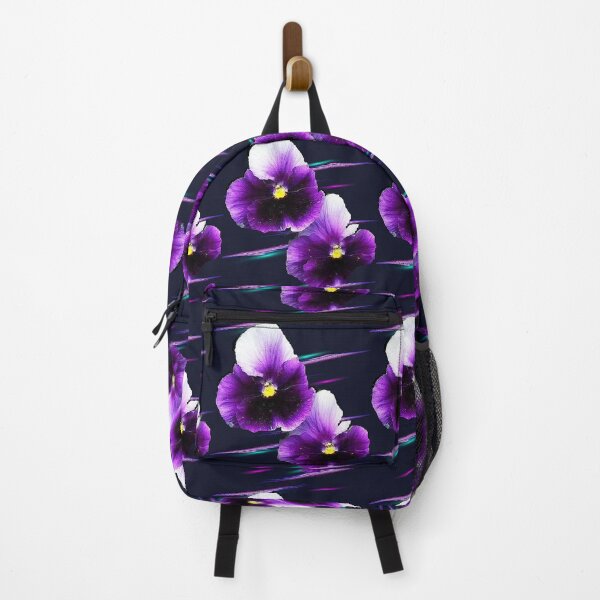 Item preview,  EXQUISITELY BEAUTIFUL PURPLE PANSIES, botanical design on abstract background inspired by nature designed and sold by Adri Barnard.