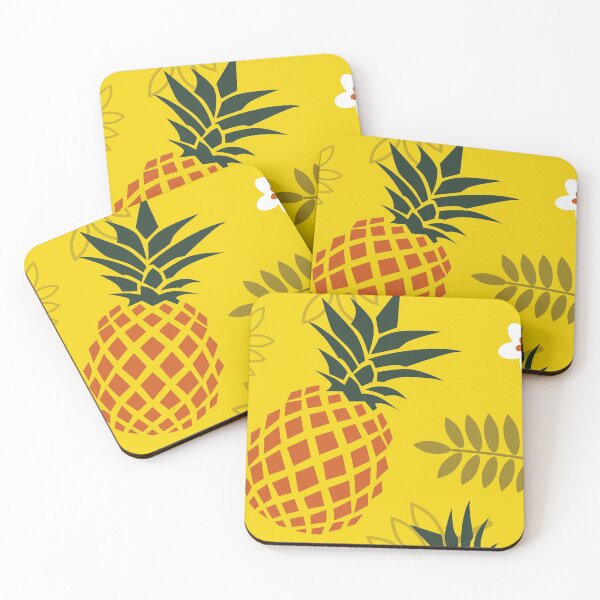 Item preview, Pineapple and leaves pattern designed and sold by Delicarte.