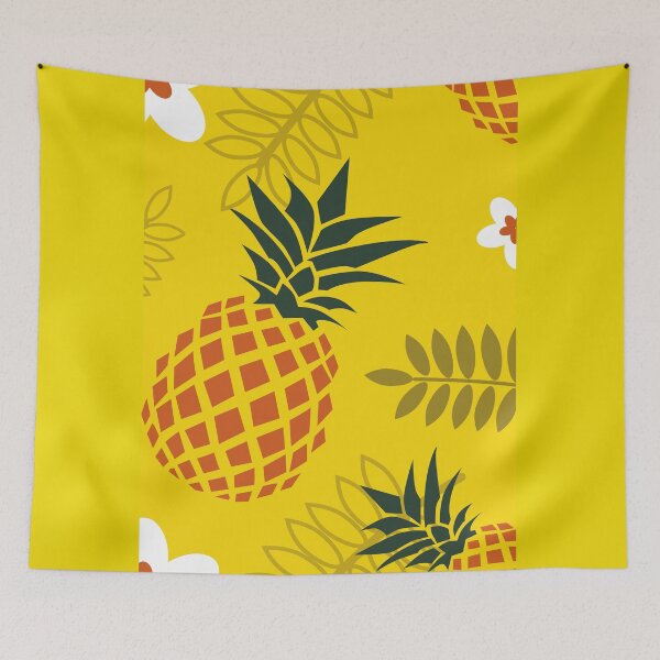 Item preview, Pineapple and leaves pattern designed and sold by Delicarte.
