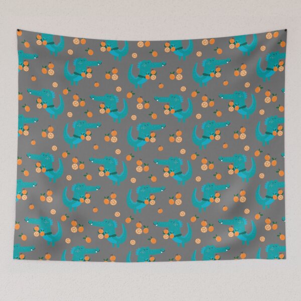 Item preview, Gators and Oranges Patter designed and sold by LiveVivid.