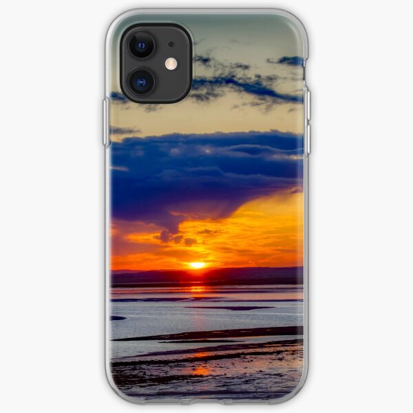 sunset looking from holy island iPhone Soft Case