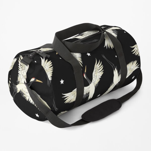 black white birds Duffle Bag