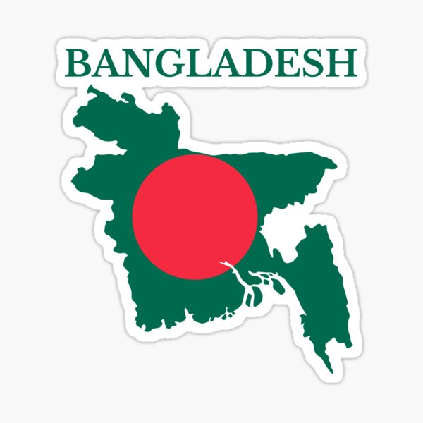 Item preview, Bangladesh Map Flag designed and sold by marosharaf.