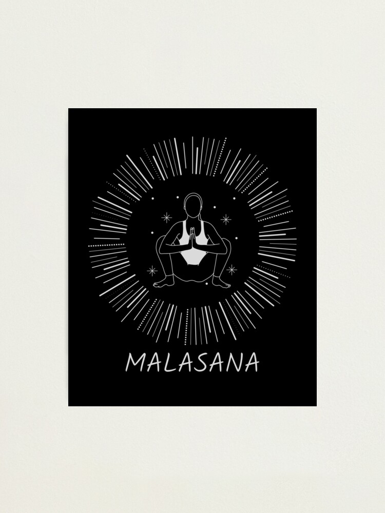 Malasana- Garland Pose Yoga  Photographic Print for Sale by joabaj