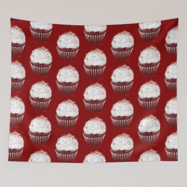 Item preview, Red Velvet Cupcake Cat designed and sold by bluejayknits.