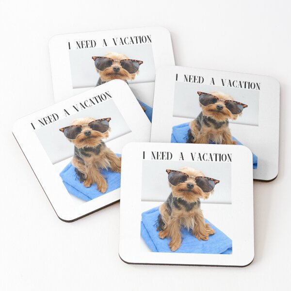 Item preview, Cute Yorkie Vacation Photo designed and sold by SimpleWishesArt.