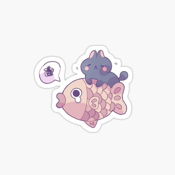 Cat and Taiyaki Sticker