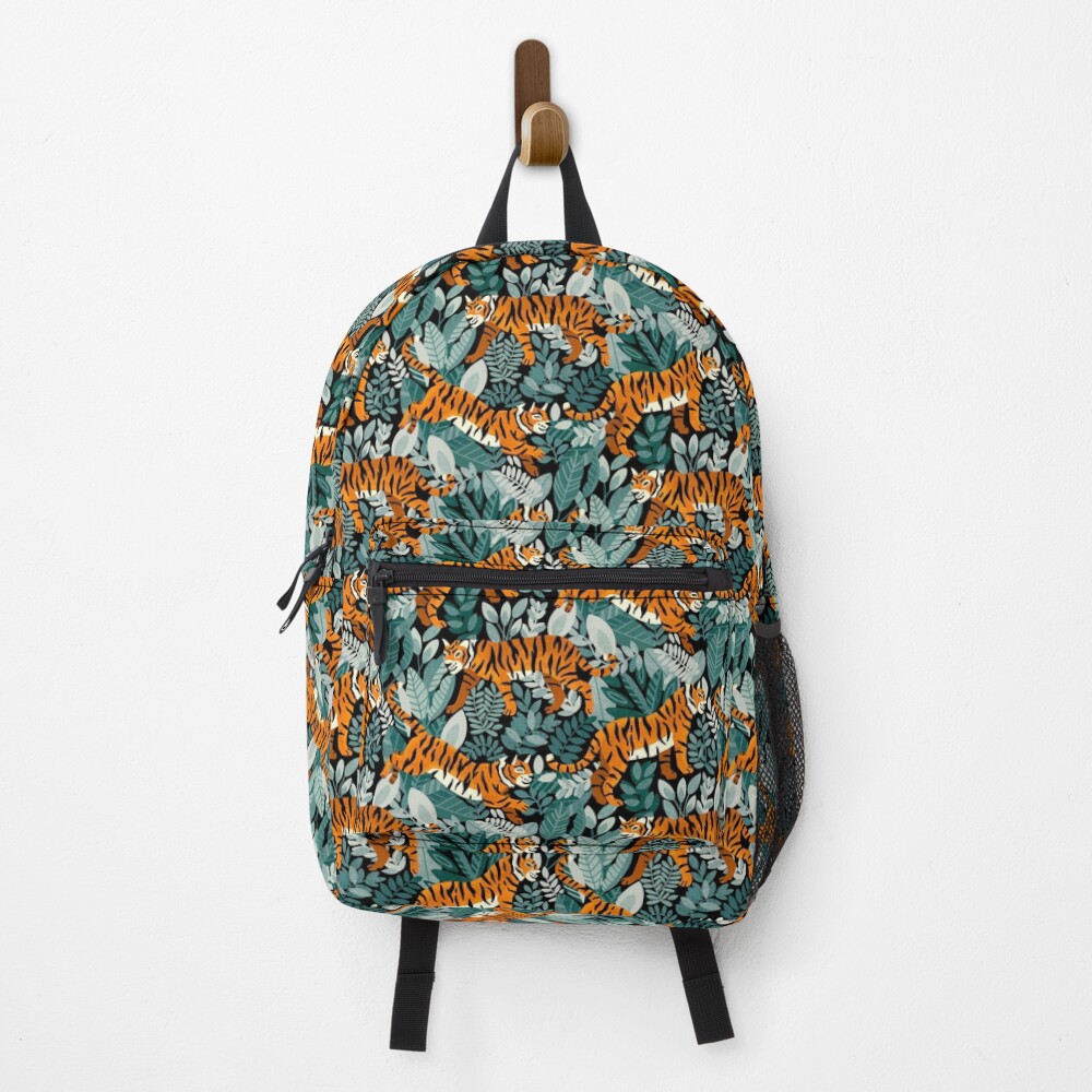 Bangel Tiger Teal Jungle Backpack
