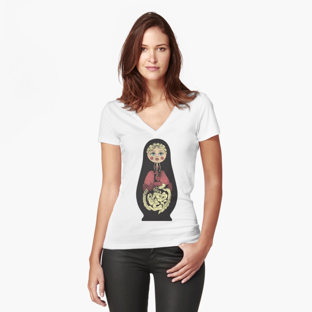 Item preview, Fitted V-Neck T-Shirt designed and sold by Chuvardina.