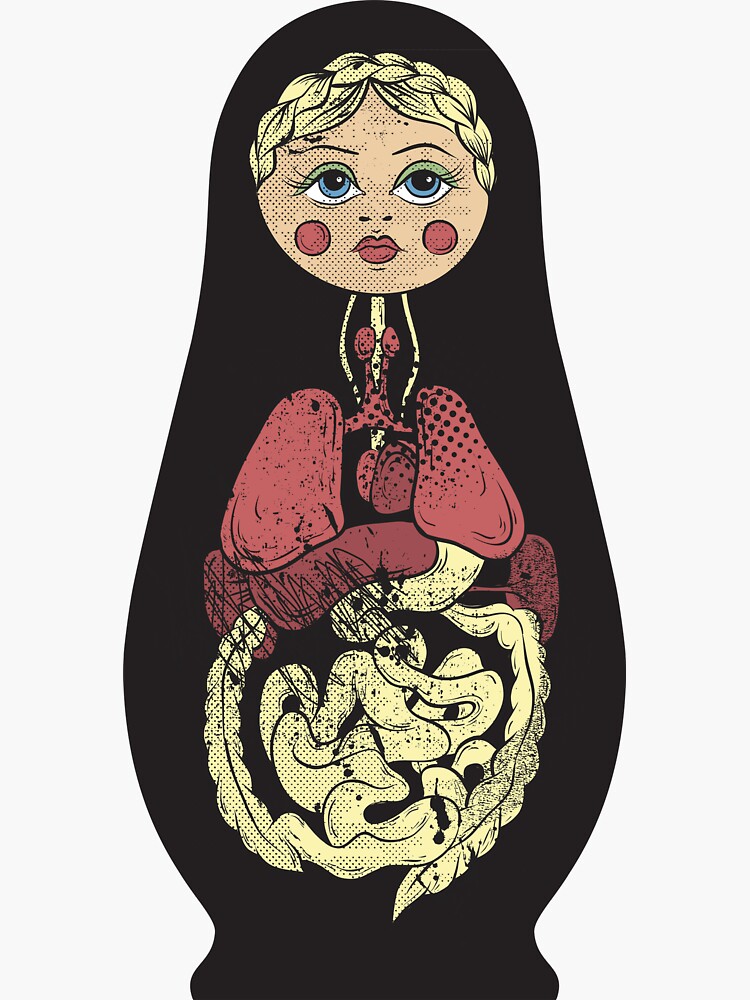 Thumbnail 3 of 3, Sticker, Russian doll designed and sold by Chuvardina.