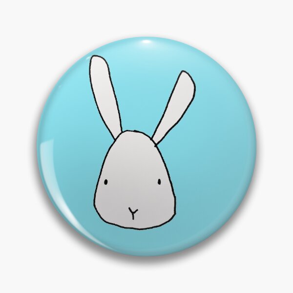 Item preview, Little Blue Bunny Face Hand Drawn Animal Art Doodle designed and sold by NancyMerkle.