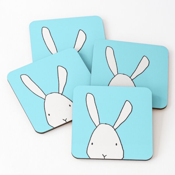 Item preview, Little Blue Bunny Face Hand Drawn Animal Art Doodle designed and sold by NancyMerkle.