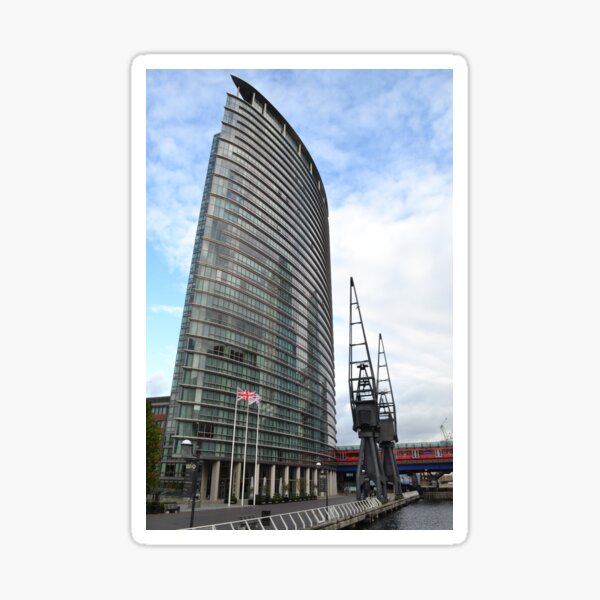 tower of glass at canary wharf Sticker