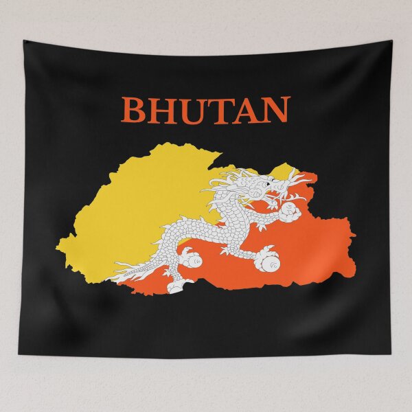 Item preview, Bhutan Map Flag designed and sold by marosharaf.