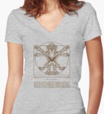 Vitruvian Murloc Women's Fitted V-Neck T-Shirt