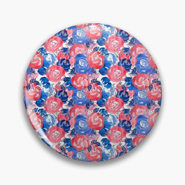 Item preview, Redblue Flowers Pattern designed and sold by Trio's Stuff.