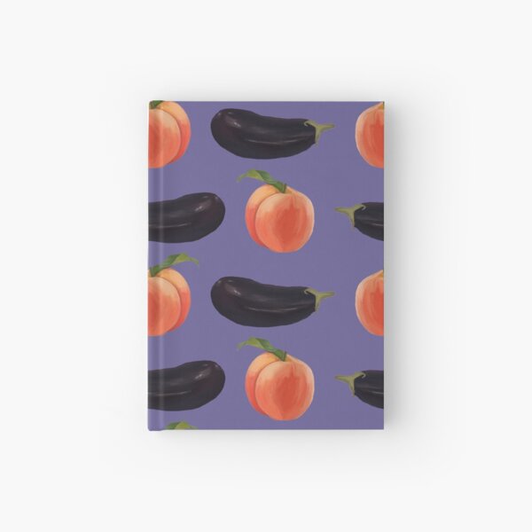 peaches and eggplants Hardcover Journal