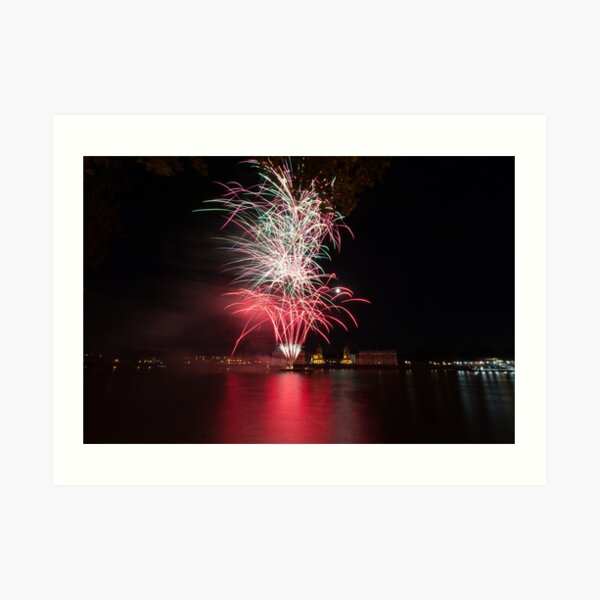 Fireworks over Greenwich Art Print