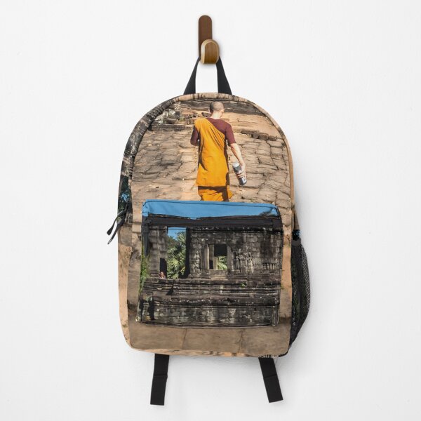 Item preview, Monk walking at the Temple Angkor Wat, Cambodia designed and sold by RezieMart.
