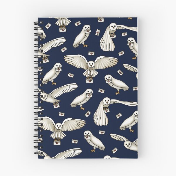 Item preview, Flying Owls Delivering Letters, Dark Blue designed and sold by auristela.