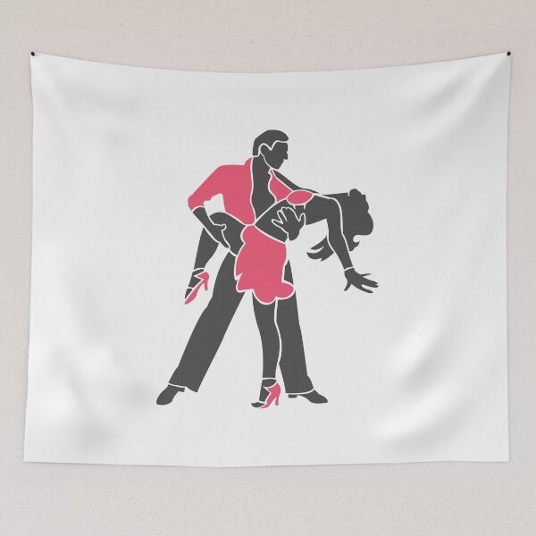 Item preview, Dancing Silhouette Couple Dancers Romantic Dance Gift designed and sold by haselshirt.
