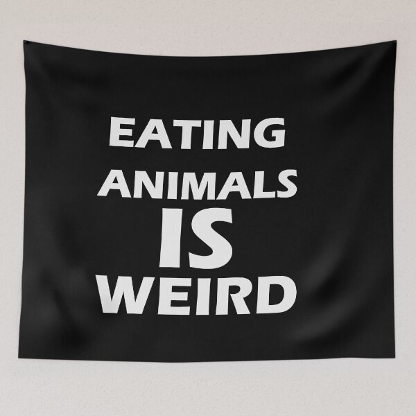 Item preview, Eating Animals Is Weird, Funny Vegans Gift Idea  designed and sold by tawscolors.