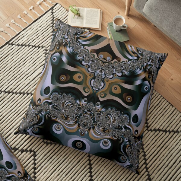 Mystic Fractals Floor Pillow