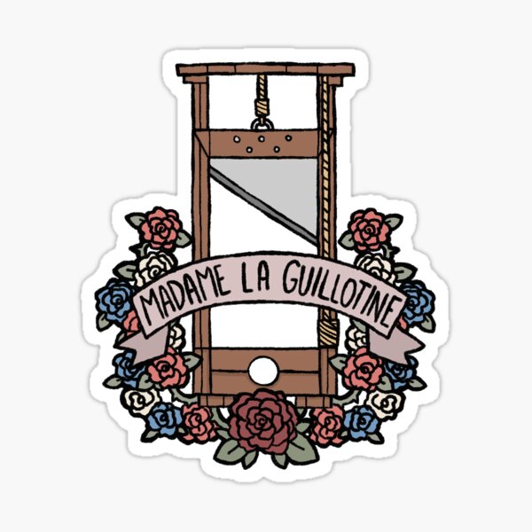 french revolution sticker set- guillotine (fancy version) Sticker