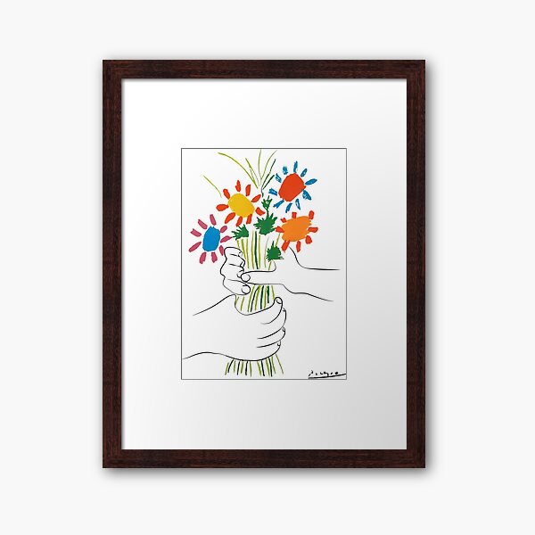 Pablo Picasso - Bouquet of Peace - Signature Framed Art Print