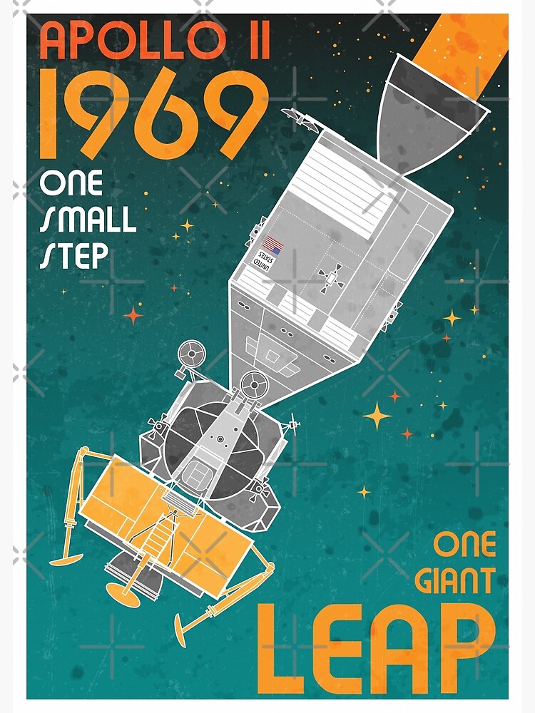 Apollo 11-One Giant Leap Retro by BGALAXY
