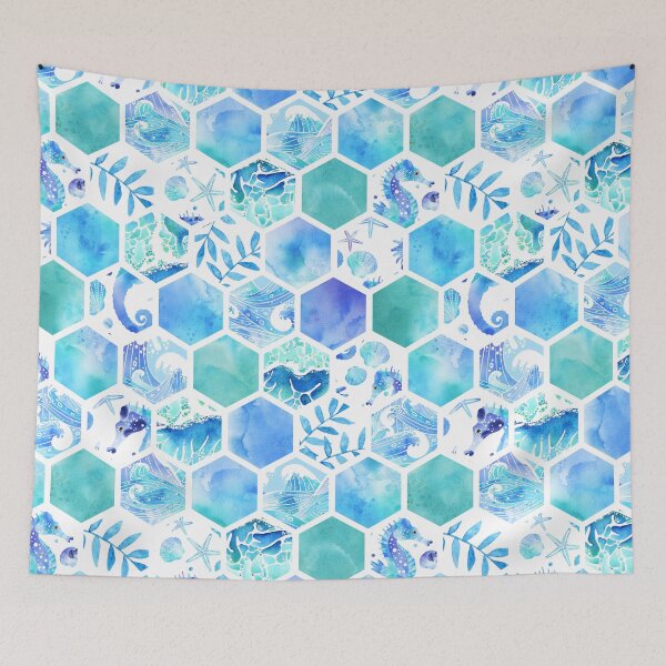 Item preview, Blue Ocean Mosaic Tiles designed and sold by KConfetti.