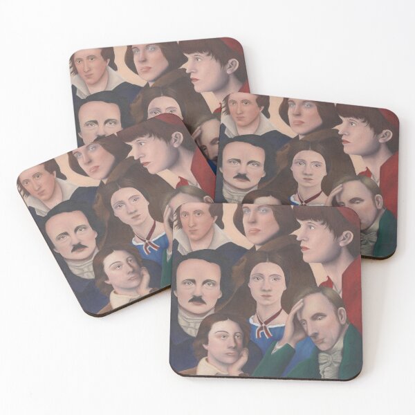 Item preview, Poets (Plath, Shelley, Wordsworth, Keats, Poe, Wilde, Dickinson) designed and sold by artsy-cici.