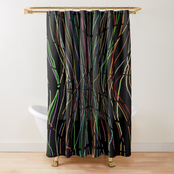 Doing Lines Shower Curtain