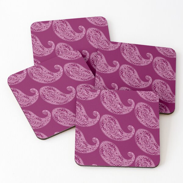 Item preview, Spotted Paisley Pattern Pink on Dark Pink designed and sold by brittlouise.