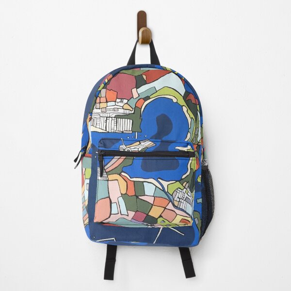 A port in Italy - arial view Backpack