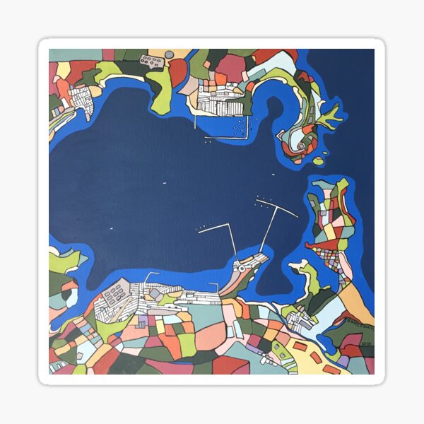 A port in Italy - arial view Sticker